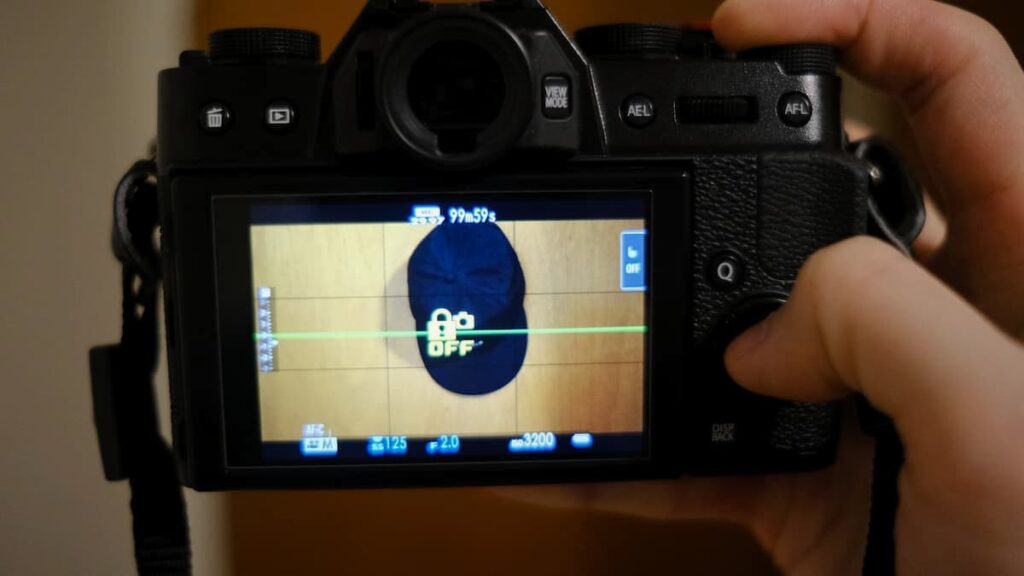 control lock "Off" icon on Fujifilm X-T20 display screen